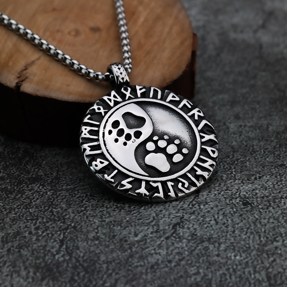 Viking Animal Stainless Steel Men's Pendant Necklace
