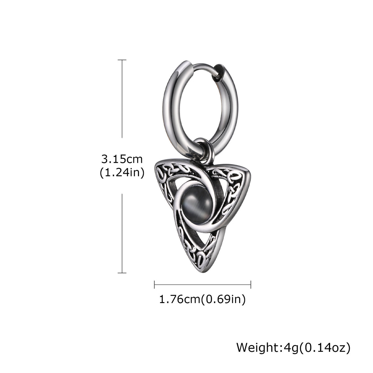 Natural Stone Single Earrings — Five Stone Options