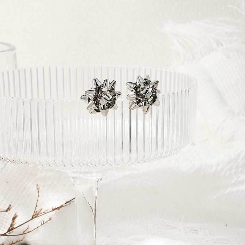 Metallic Geometric Star Layered Earrings - Vienna Verve Collection