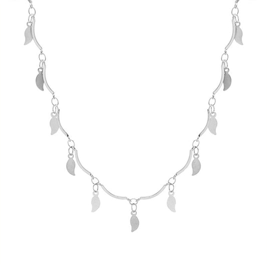 Small Fragrant Korean Style Geometric Chain Necklace - Titanium Steel Jewelry