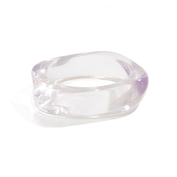 Transparent Irregular Section Bracelet Glossy Stacked Bracelet