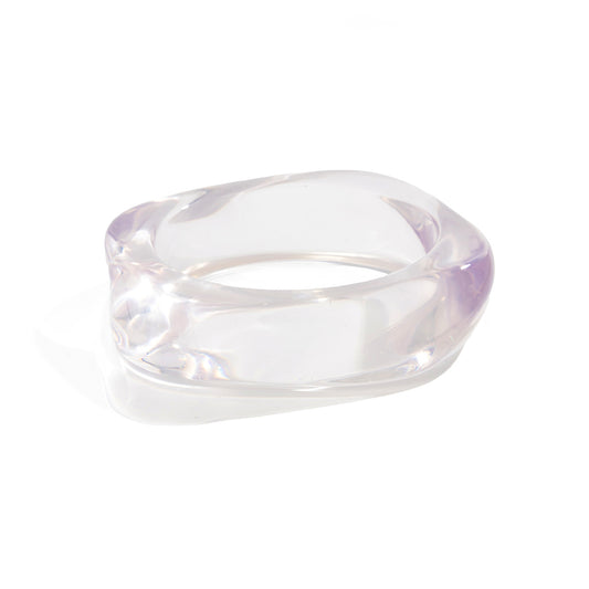 Transparent Irregular Section Bracelet Glossy Stacked Bracelet