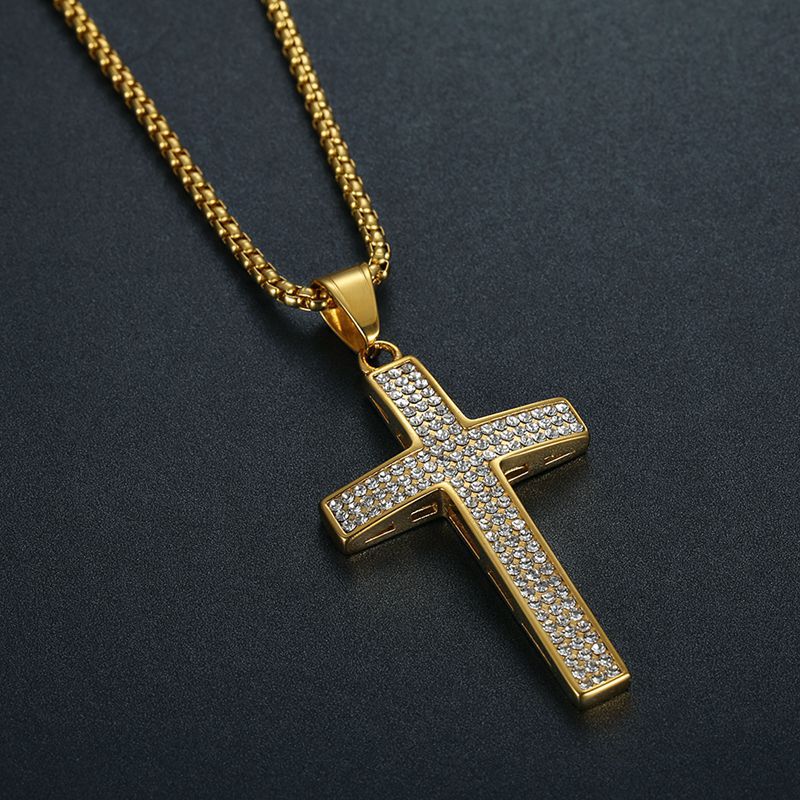 Steel Necklace – Elegant Cross Pendant