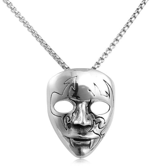 European And American Stainless Steel Face Mask Pendant