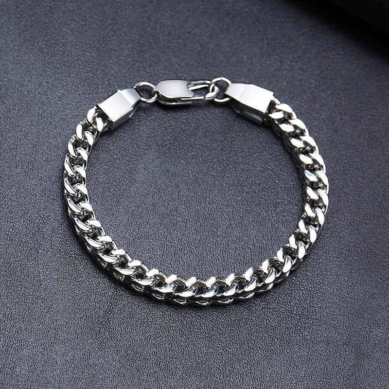 European And American Hip-Hop Stainless Steel Men's Bracelet