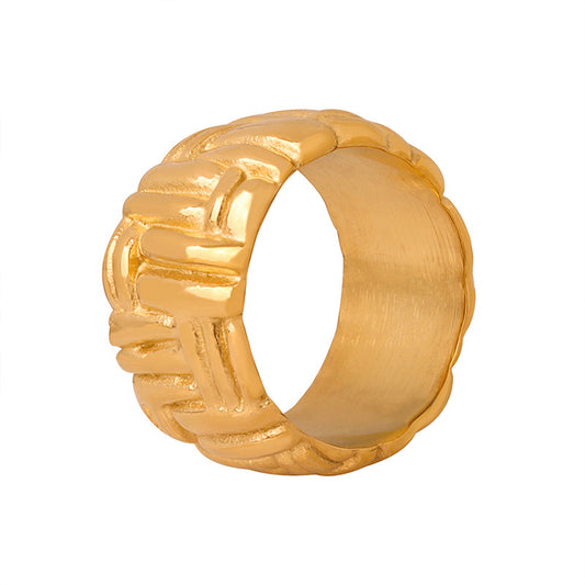 Medieval-inspired Luxury Gold-Plated Fashion Ring for Women