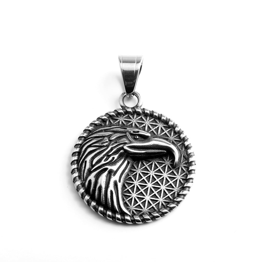 Vintage Eagle Stainless Steel Men's Pendant Necklace