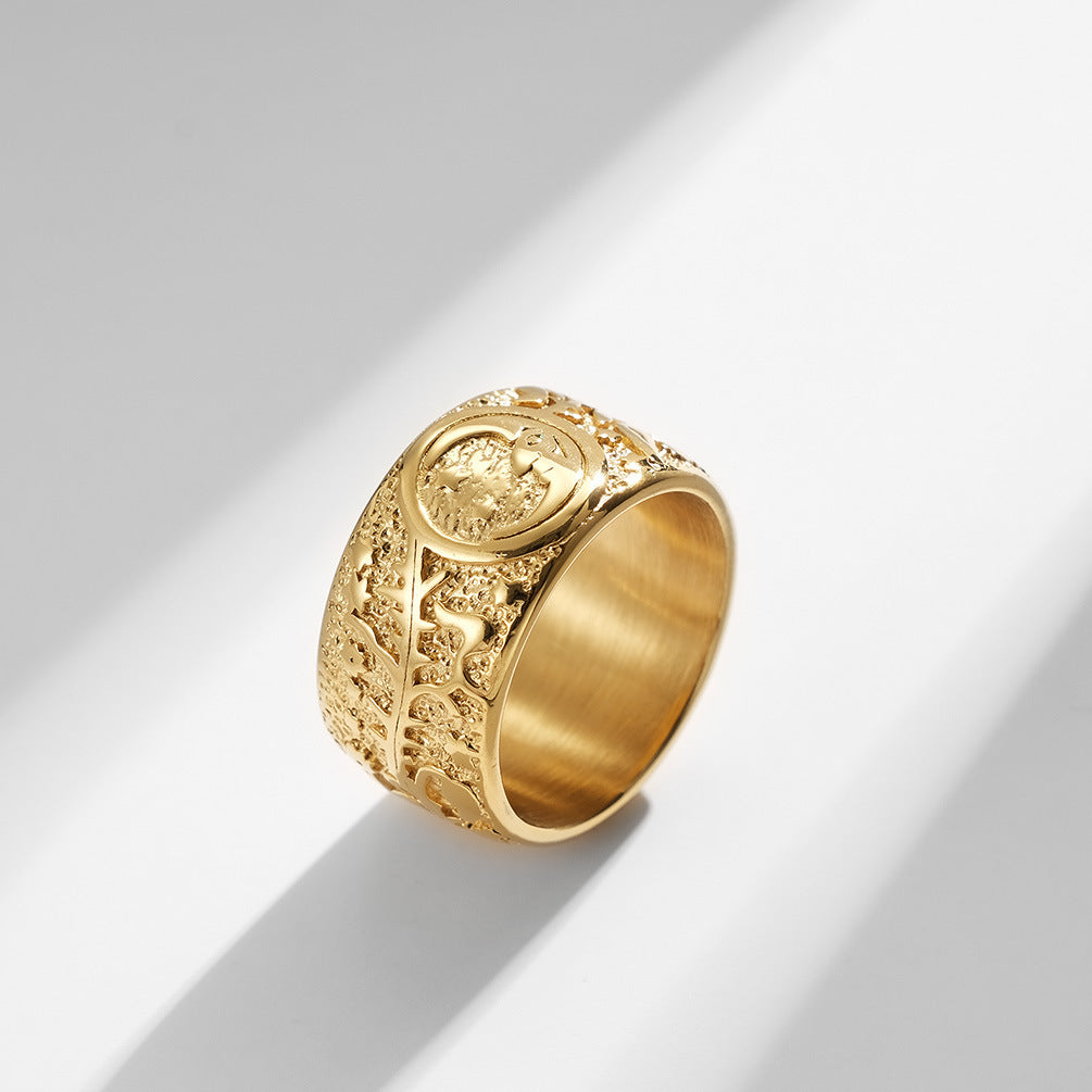 Amazon Jewelry Source Sun Stars Moon Stainless Steel Ring