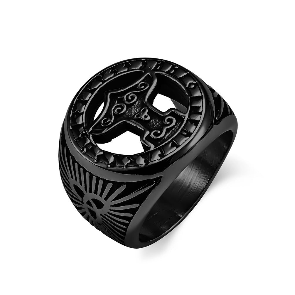 Planderful Steel Celtic Triangle Knot Ring For Men Eternal Viking Punk Style Sizes 8 9 10 11 12