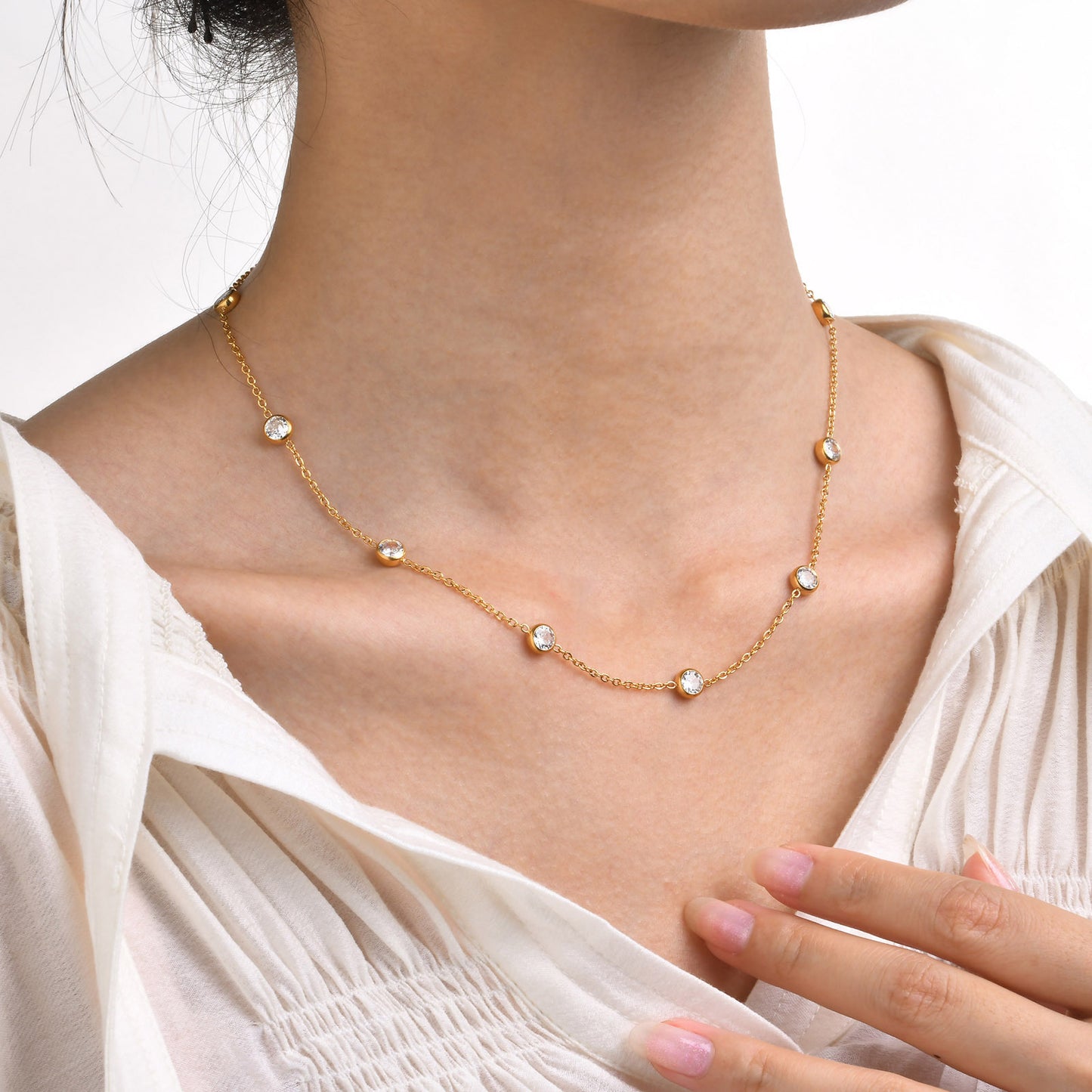 European And American Cross-Border Titanium Steel Necklace Clavicle Chain for Women - Elegant Jewelry