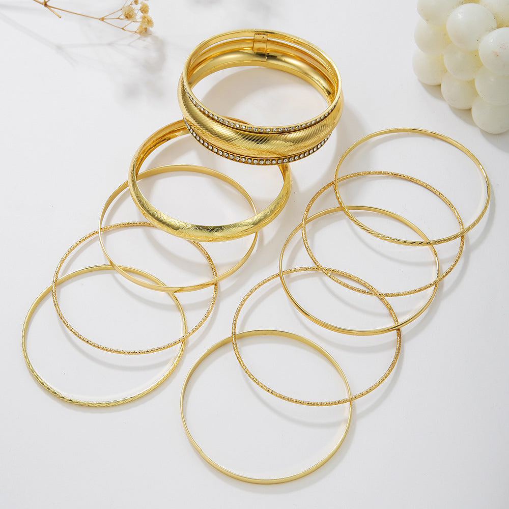 Planderful Savanna Rhythms Bracelet Set – Fashionable Multi-Layer Design