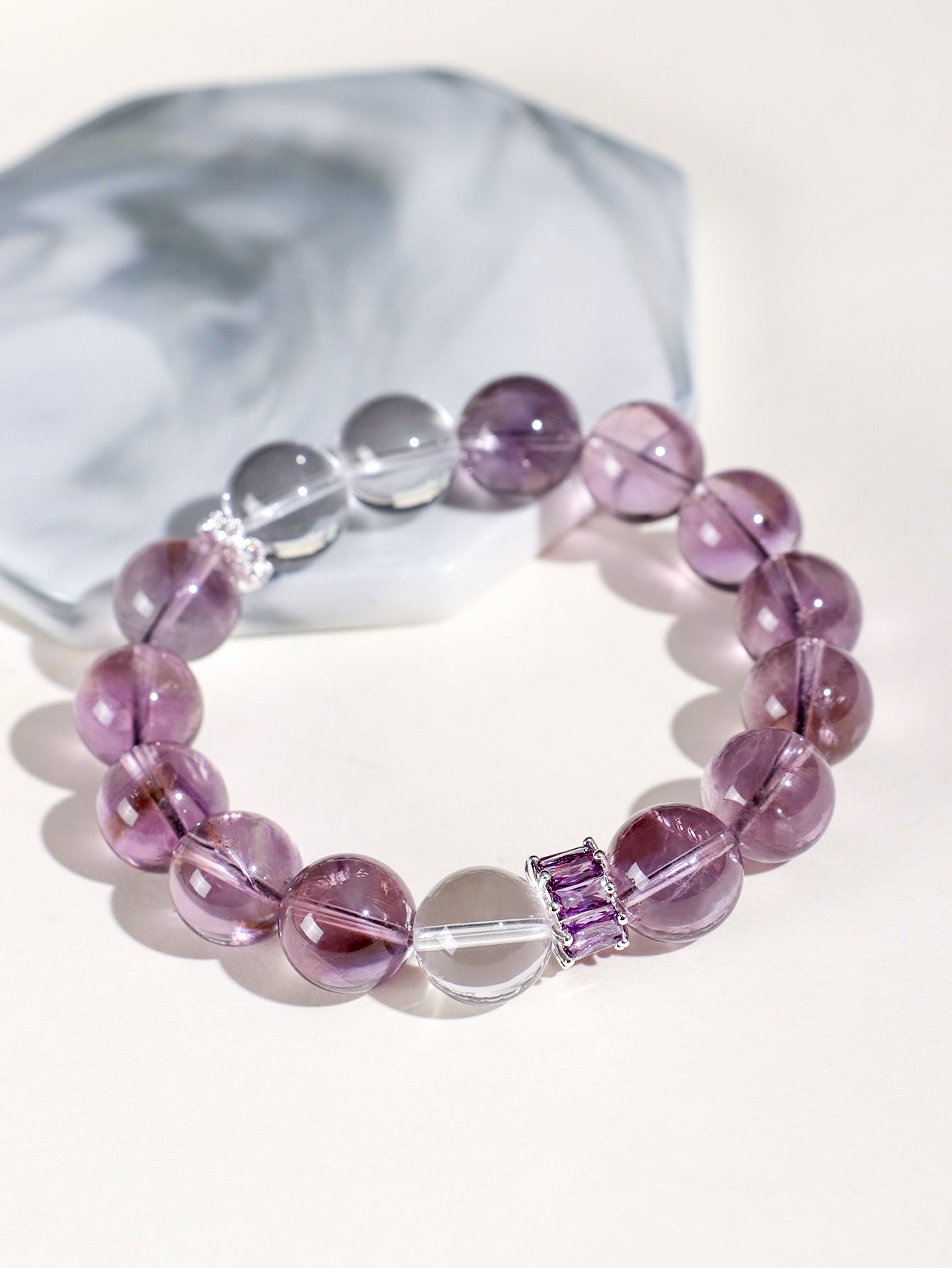 Planderful Fortune's Favor Bracelet – Elegant Amethyst and Crystal Design