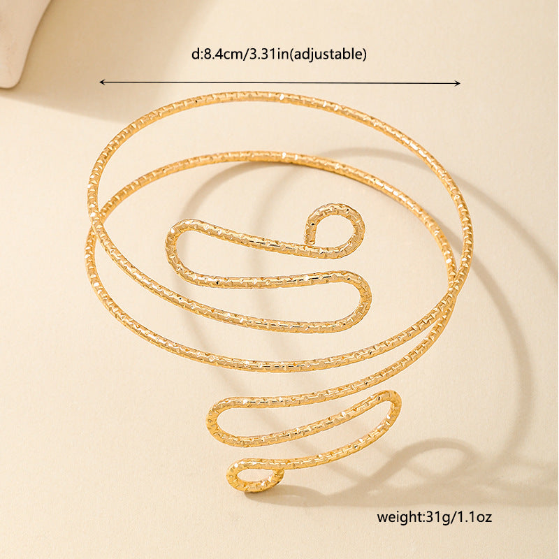 Planderful Vienna Verve Bracelet – Elegant Metal Line Texture Design