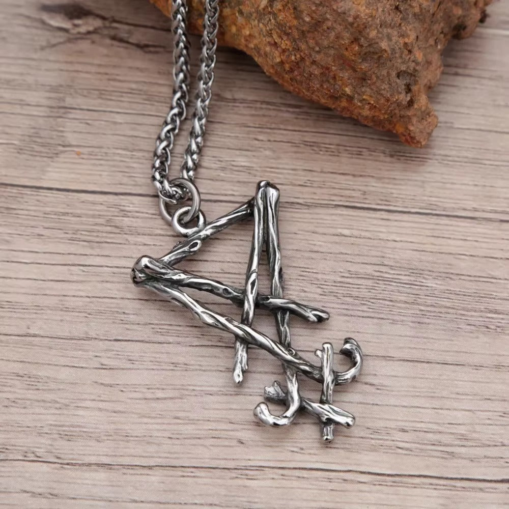 Vintage Star Stainless Steel Men's Pendant Necklace