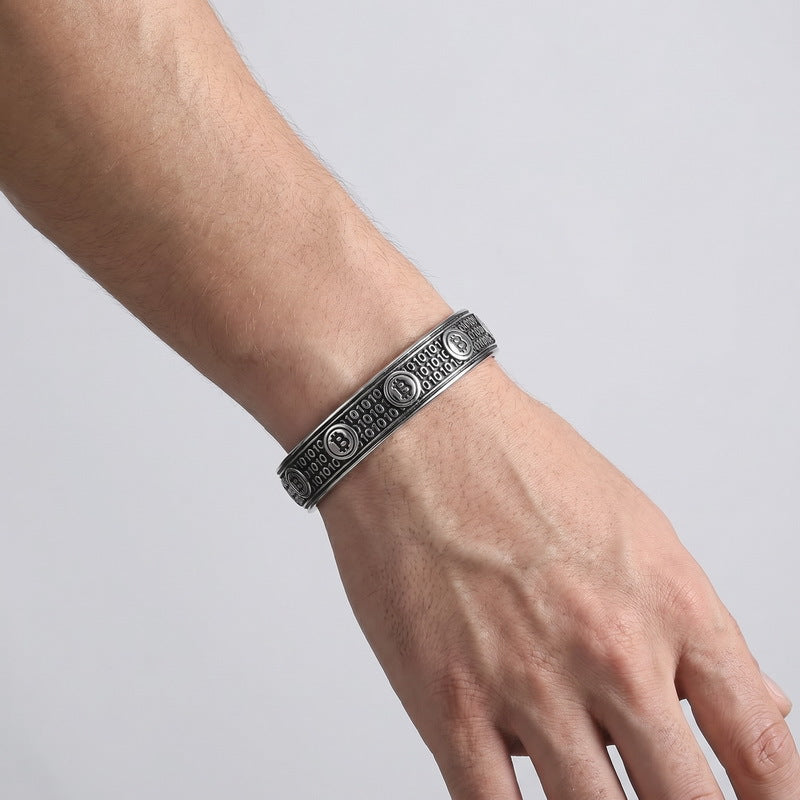 Nordic Viking Rune Rune Thor's Hammer Open Bracelet Celtic Knot Life Tree Stainless