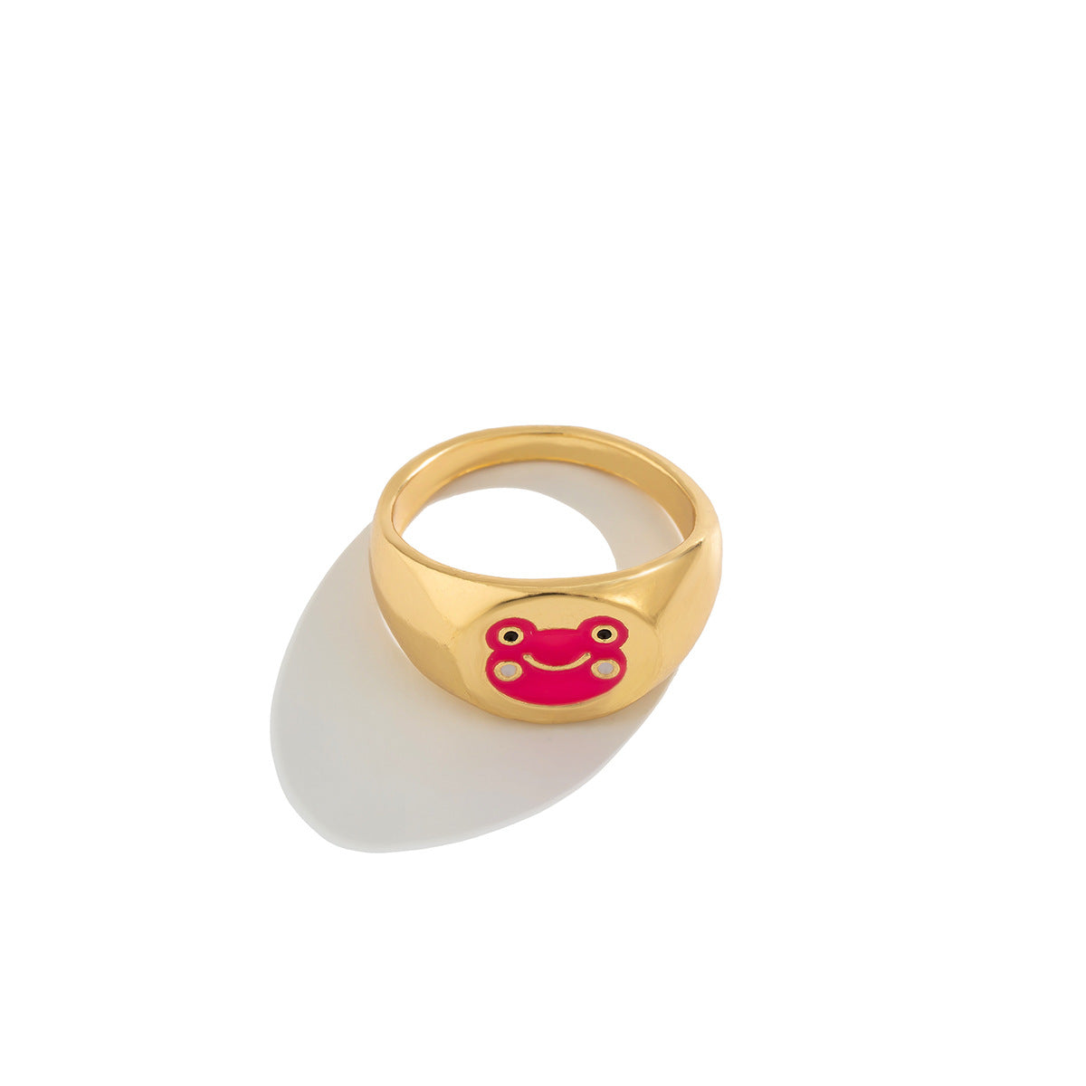 Froggy Colorful Ring with Geometric Hand Ornament