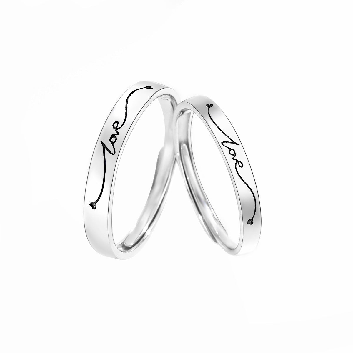 Vintage Pair S925 Sterling Silver Women's Ring