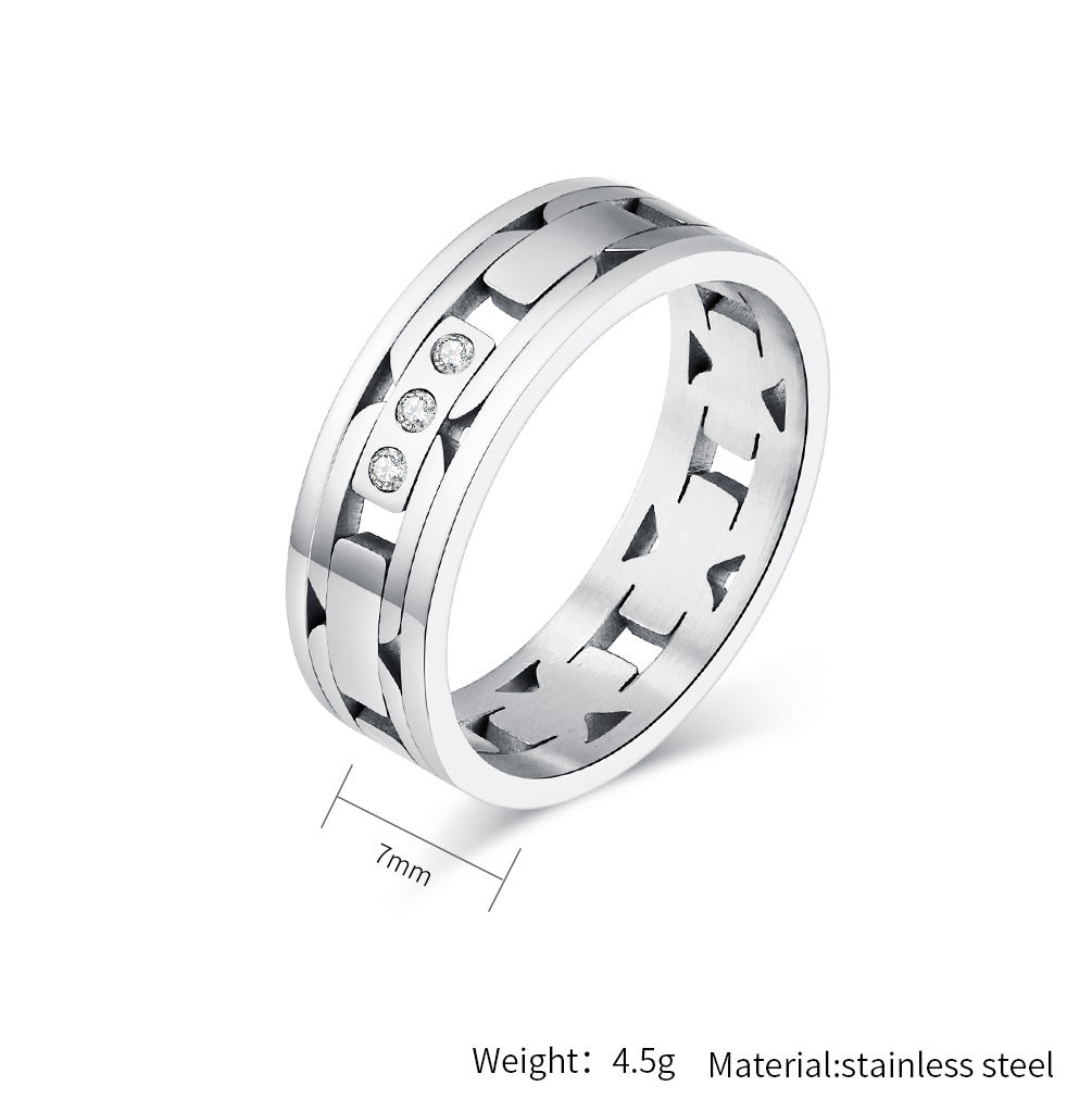 Planderful Everyday Genie Titanium Steel Ring For Men And Women, Unisex Modern Luxury Accessory