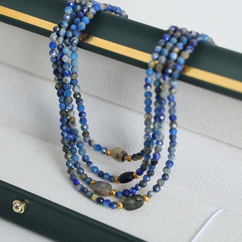 Exquisite Handcrafted Natural Stone Beaded Necklace for Stylish Women