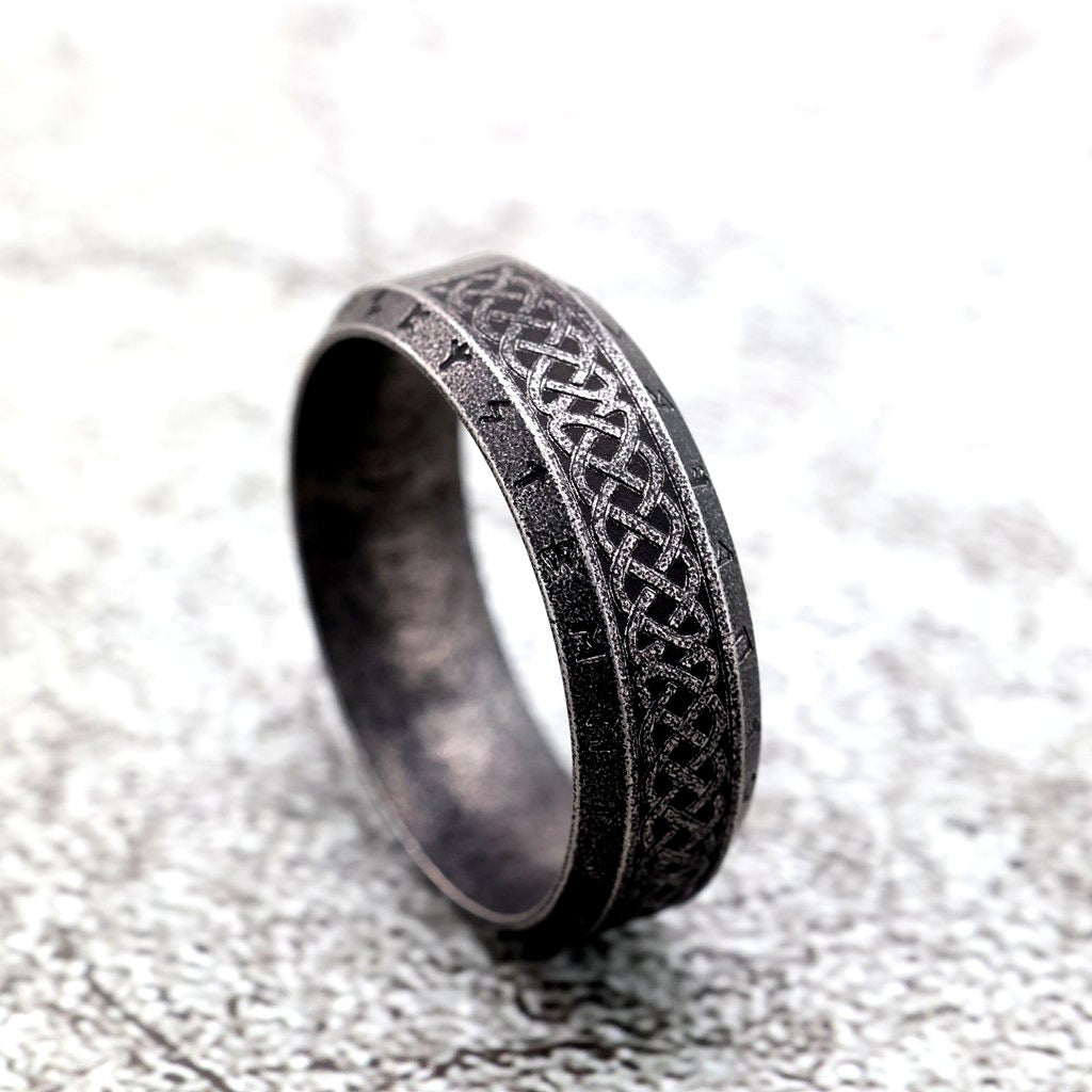 Vintage Tree of Life Stainless Steel Men's Ring