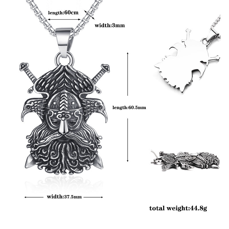 Stainless Steel Necklace – Statement Hip Hop Pirate Pendant