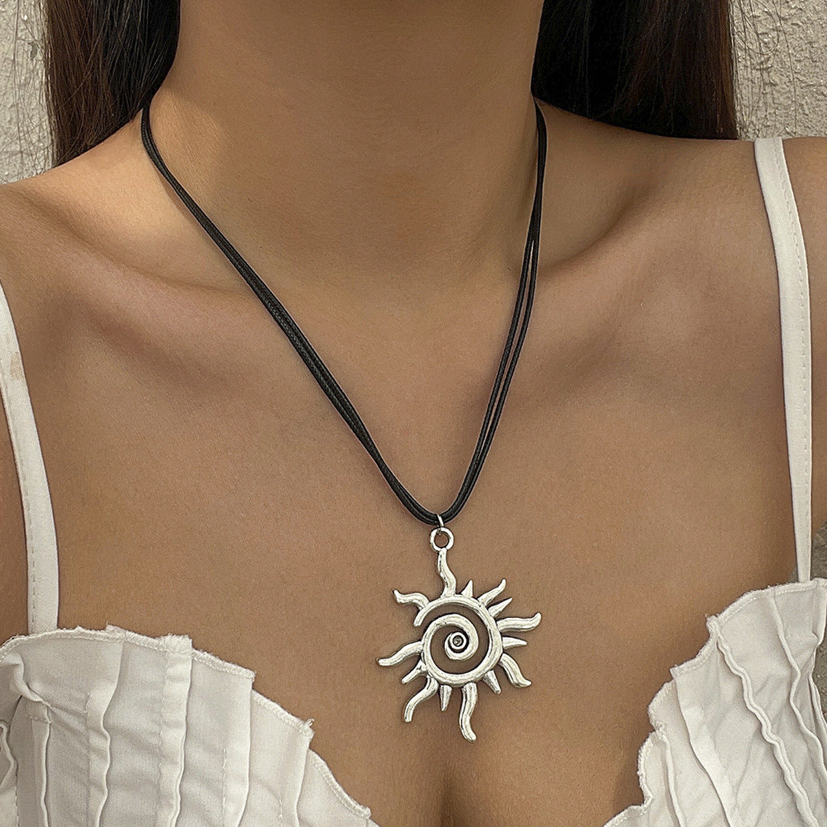 Sun Pendant Beach Necklace