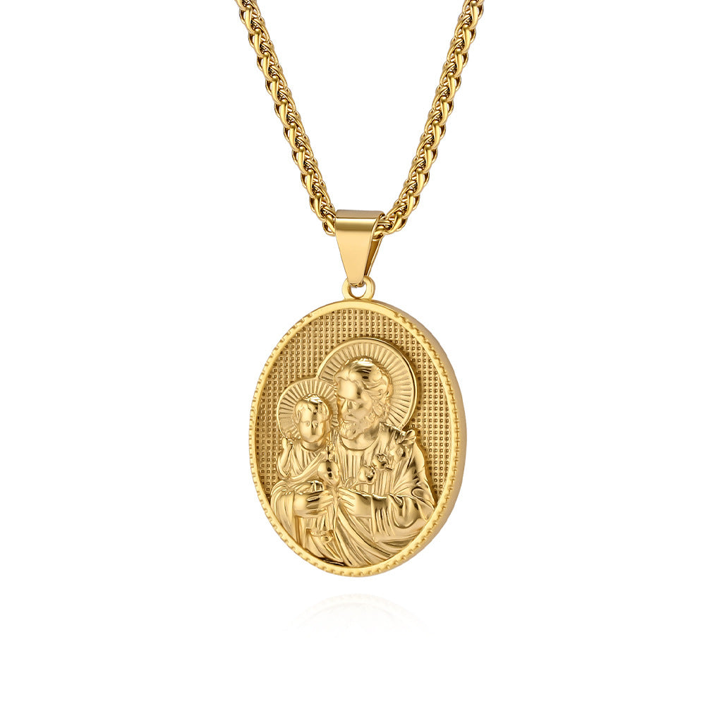 European And American Virgin Mary Pendant For Men Gifts