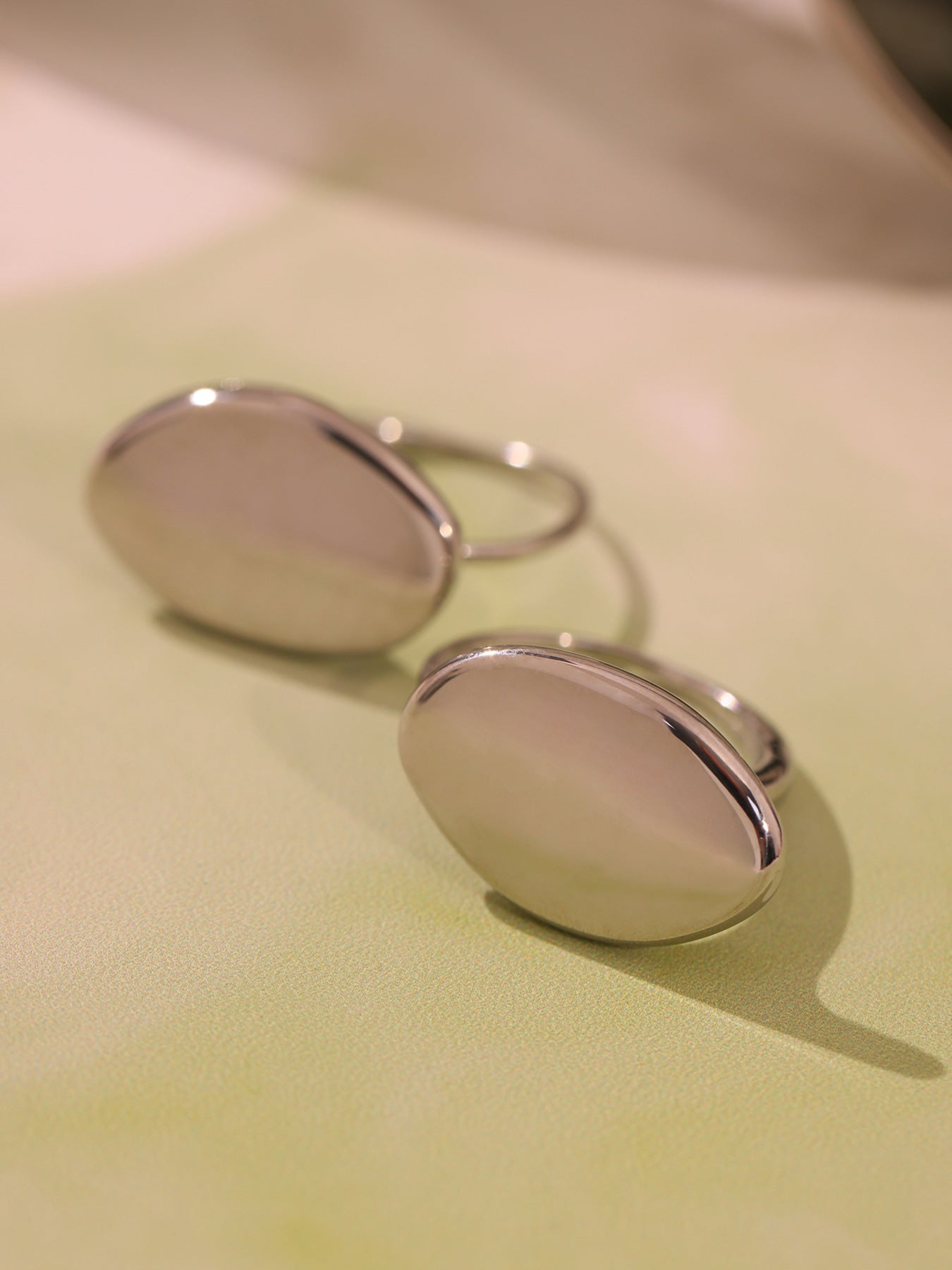 Planderful Adjustable Gold Textured Oval Ring For Men