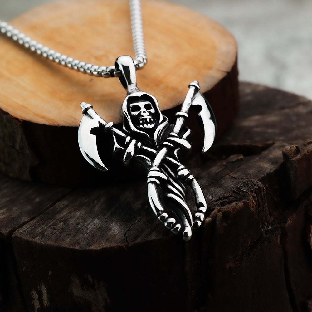European And American Style Retro Hip-Hop Reaper Pendant