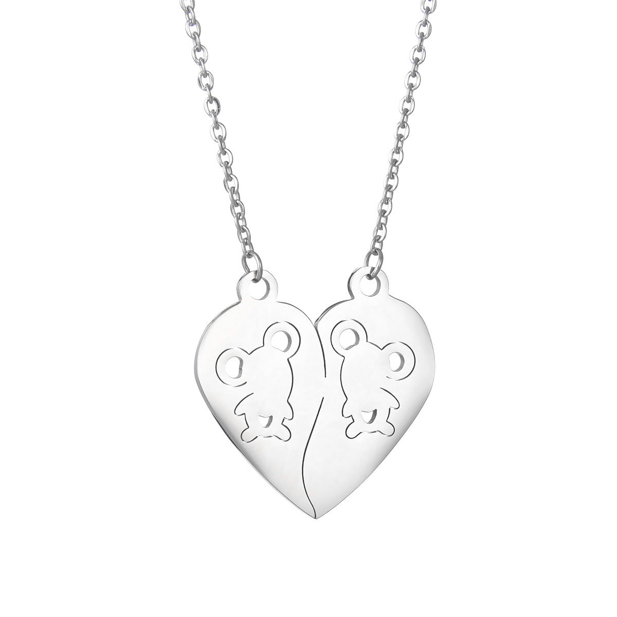 Elegant Stainless Steel Love Pendant Couple Necklace - Wholesale Jewelry from Reputable Factory