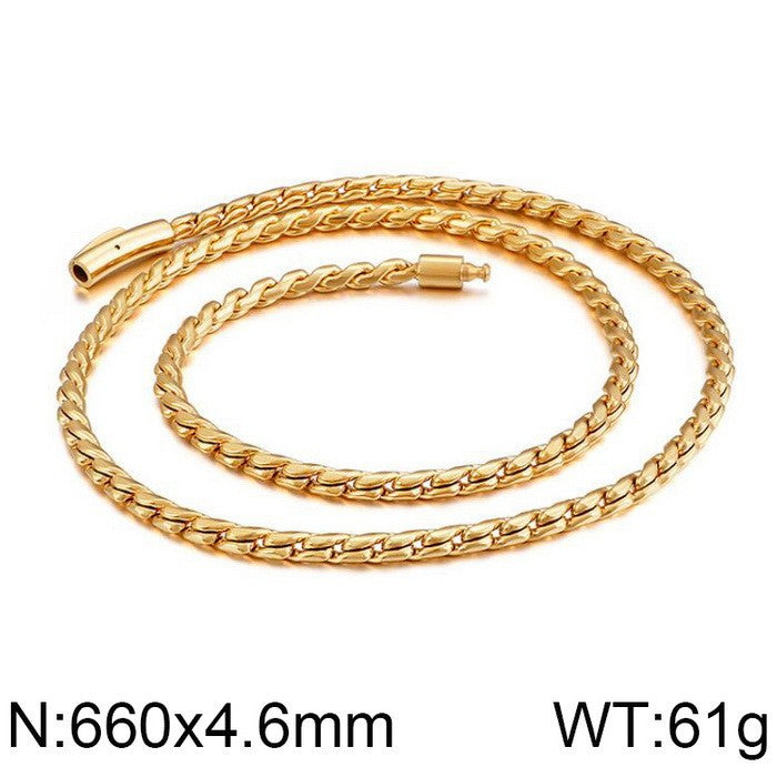 Korean Version Of Trendy Men's Single Chain Necklace, Jewelry, Men's Chain