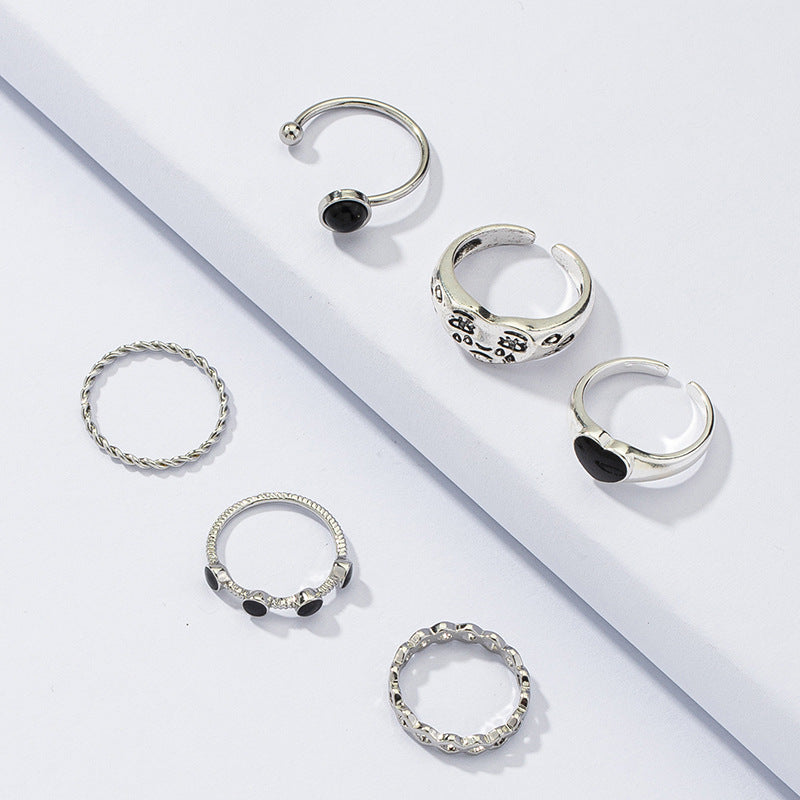 Summer Chic 6-Piece Ring Set - Handcrafted Instagram Jewelry