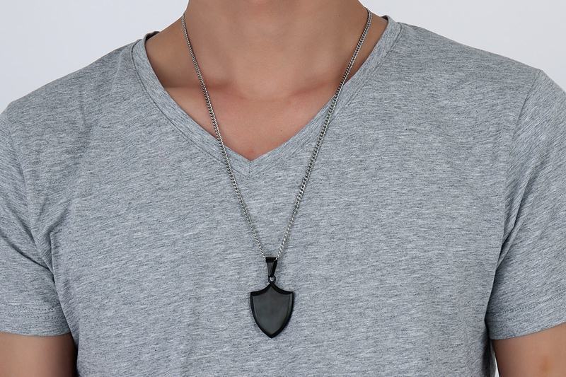 European And American Trend Jewelry Triangular Shield Pendant