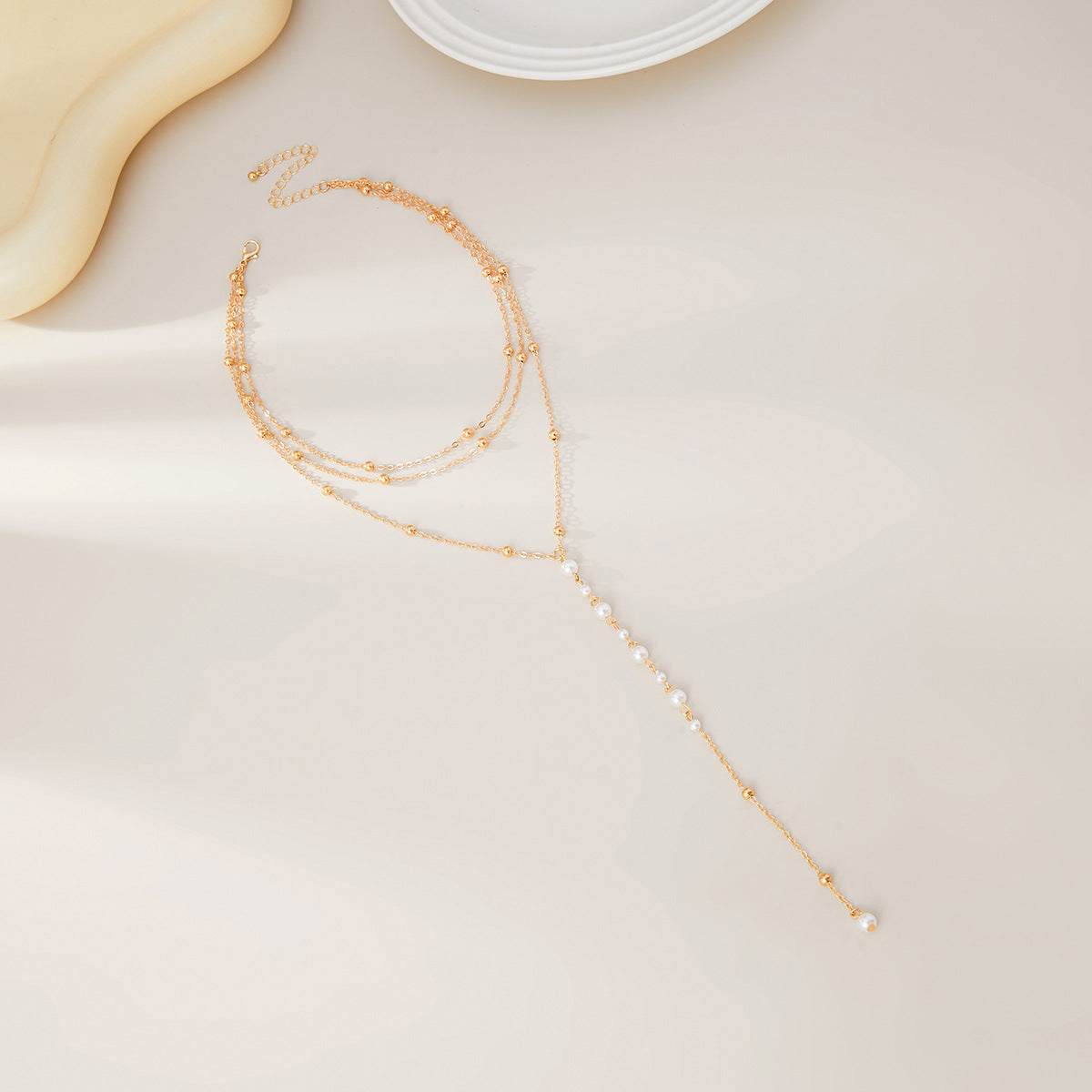 Planderful Vienna Verve Necklace – Elegant Geometric Y-Shaped Design