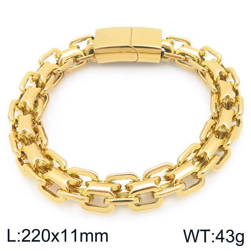 Planderful Everyday Genie Mens Magnetic Bracelet Double Row