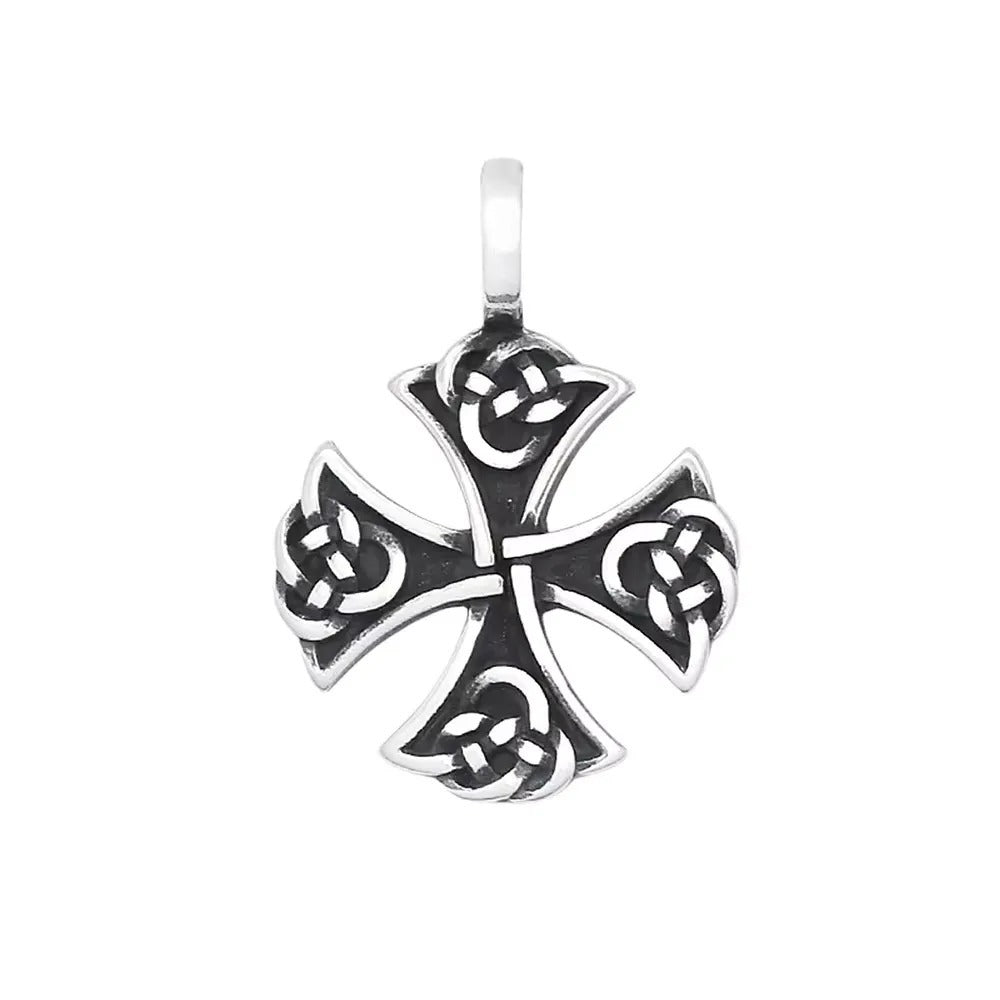 Punk Cross Viking Stainless Steel Men's Pendant Necklace