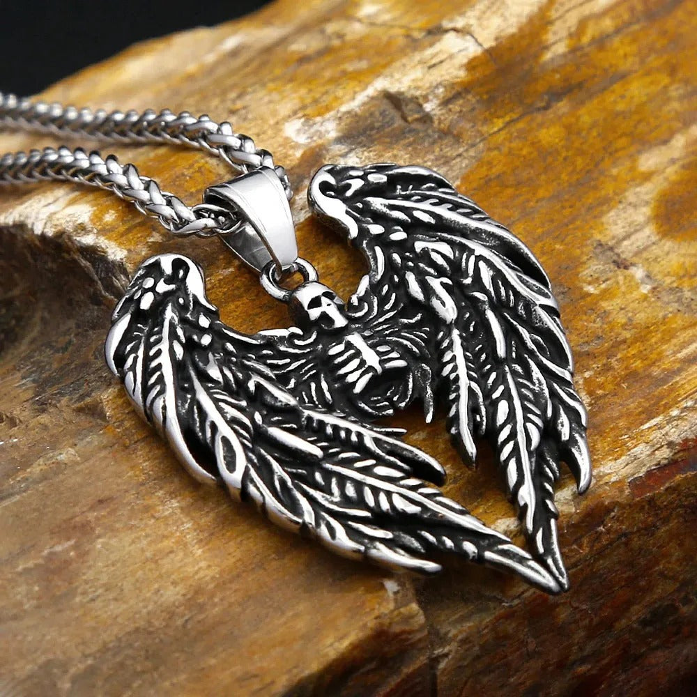 Skull Viking Stainless Steel Men's Pendant Necklace