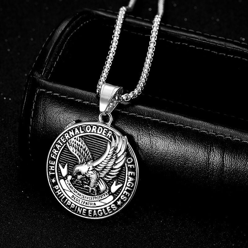 Steel Necklace – Vintage Gold Plated Retro Letter Pendant For Everyday Wear By Planderful