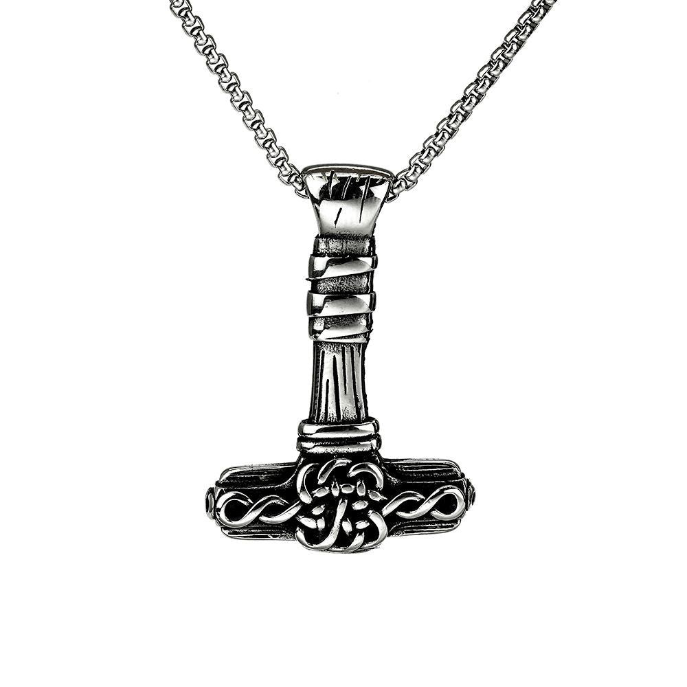 Nordic Vintage Men's Jewelry Stainless Steel Quake Necklace