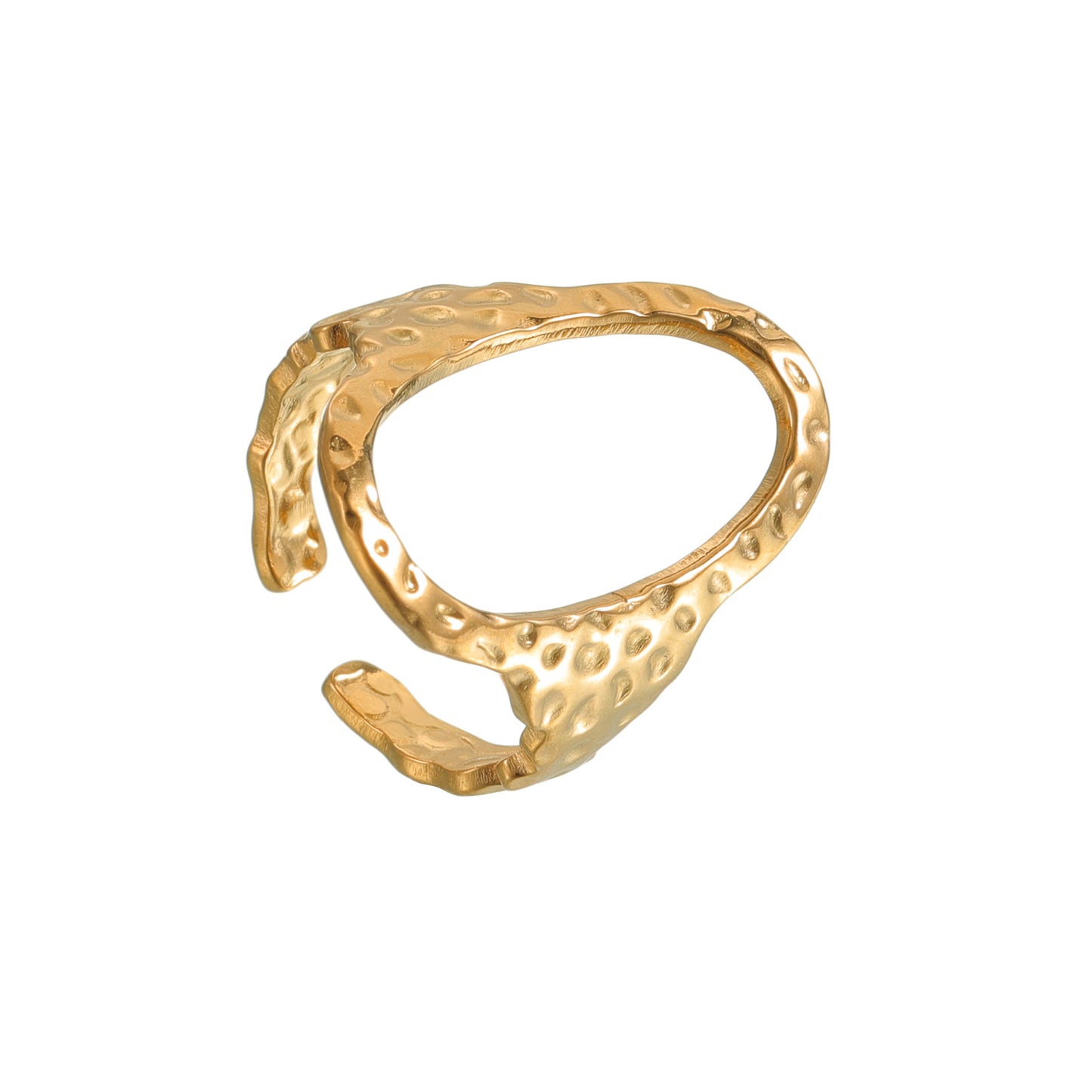 Stainless Steel Adjustable Ring By Planderful Everyday Genie Unisex Irregular Design Statement Ring For Couples
