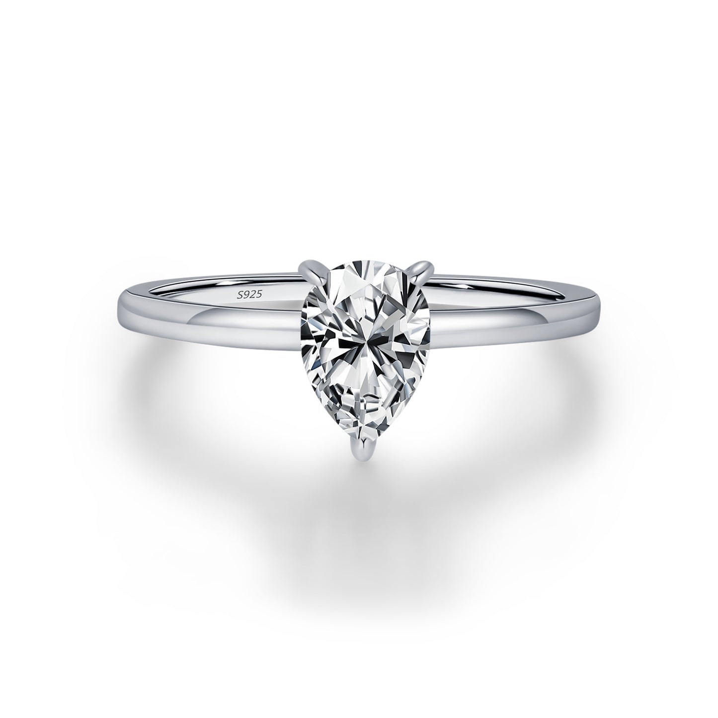 Planderful Moissanite Sparkling Ring – Elegant Water Drop Design