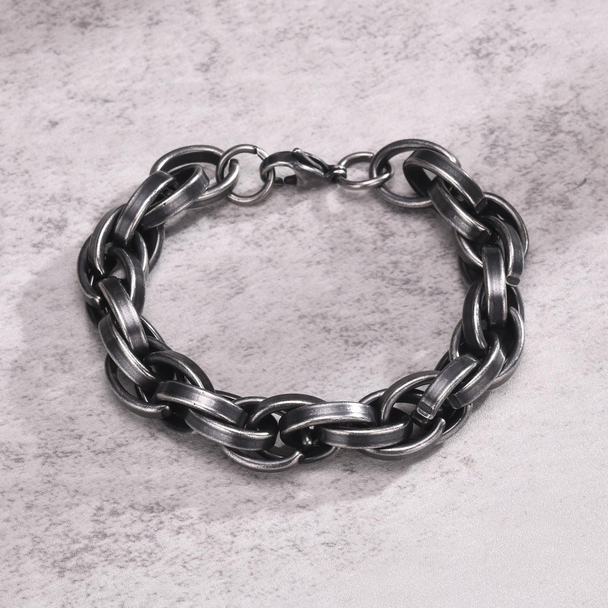 Braided Vintage Stainless Steel Bracelet for Men