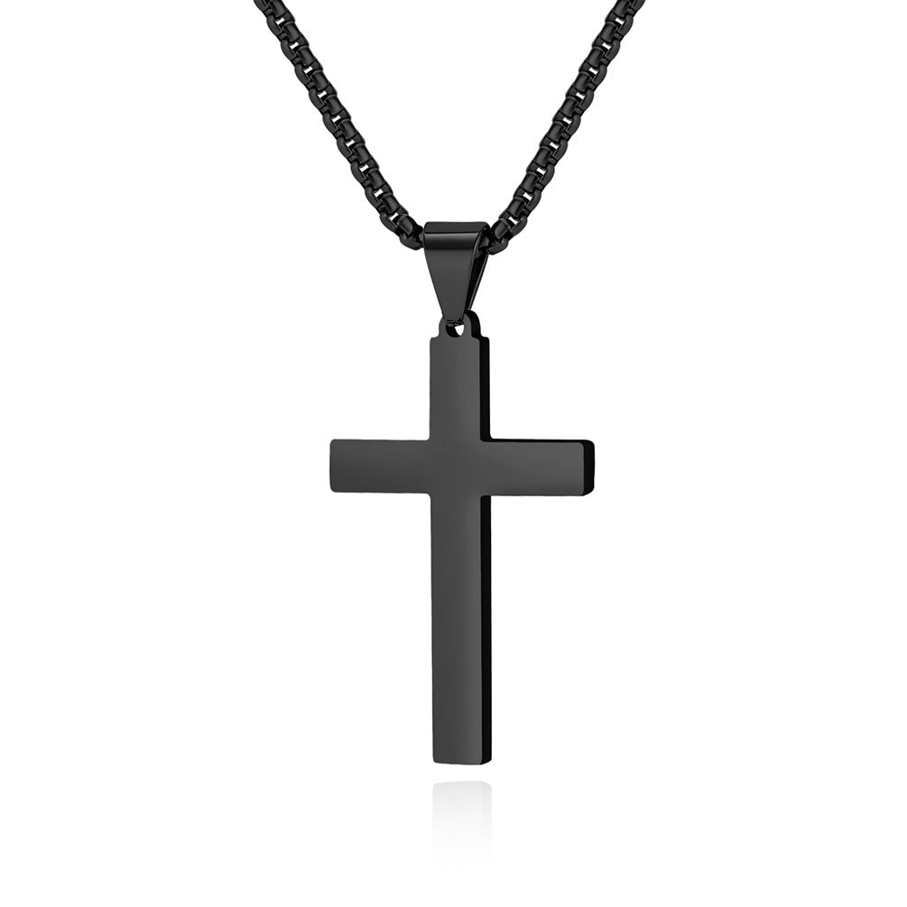 Jewelry Factory Handmade Mirror Polished Cross Necklace for Men