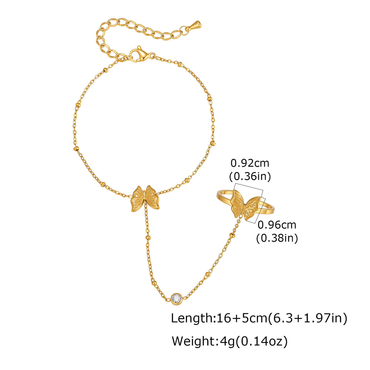 Zircon Stainless Steel Bracelet Unisex