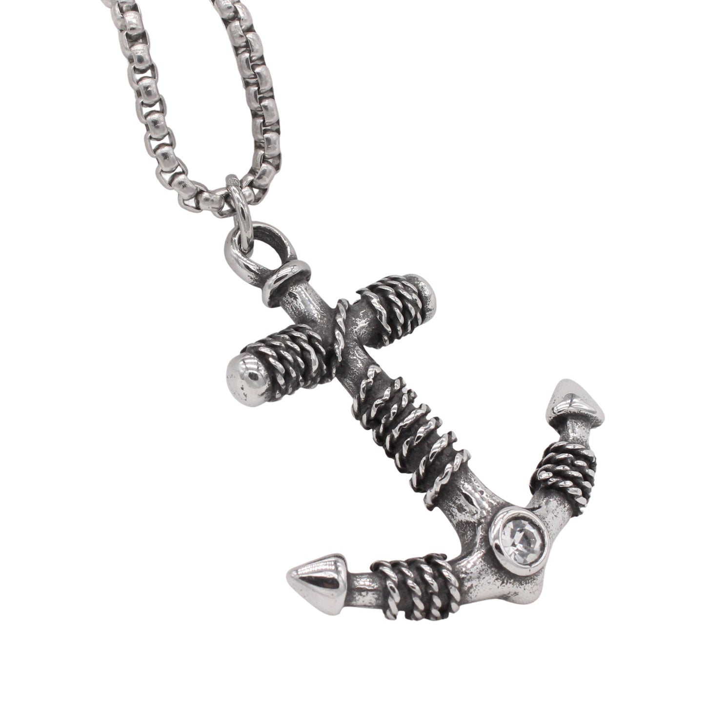 Planderful Jewelry Boat Anchor Pendant for Men Titanium Pendant Steel Personalized Vintage Charm