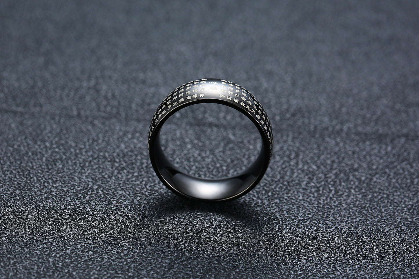 Chinese Style 8MM Stainless Steel Ring Men's Jewelry Wholesale