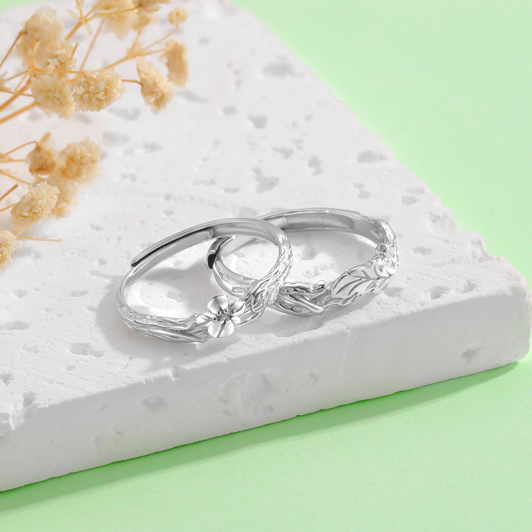 Planderful Everyday Genie – 925 Silver Lilac Couple Ring for Men and Women Valentine’s Day Gifts