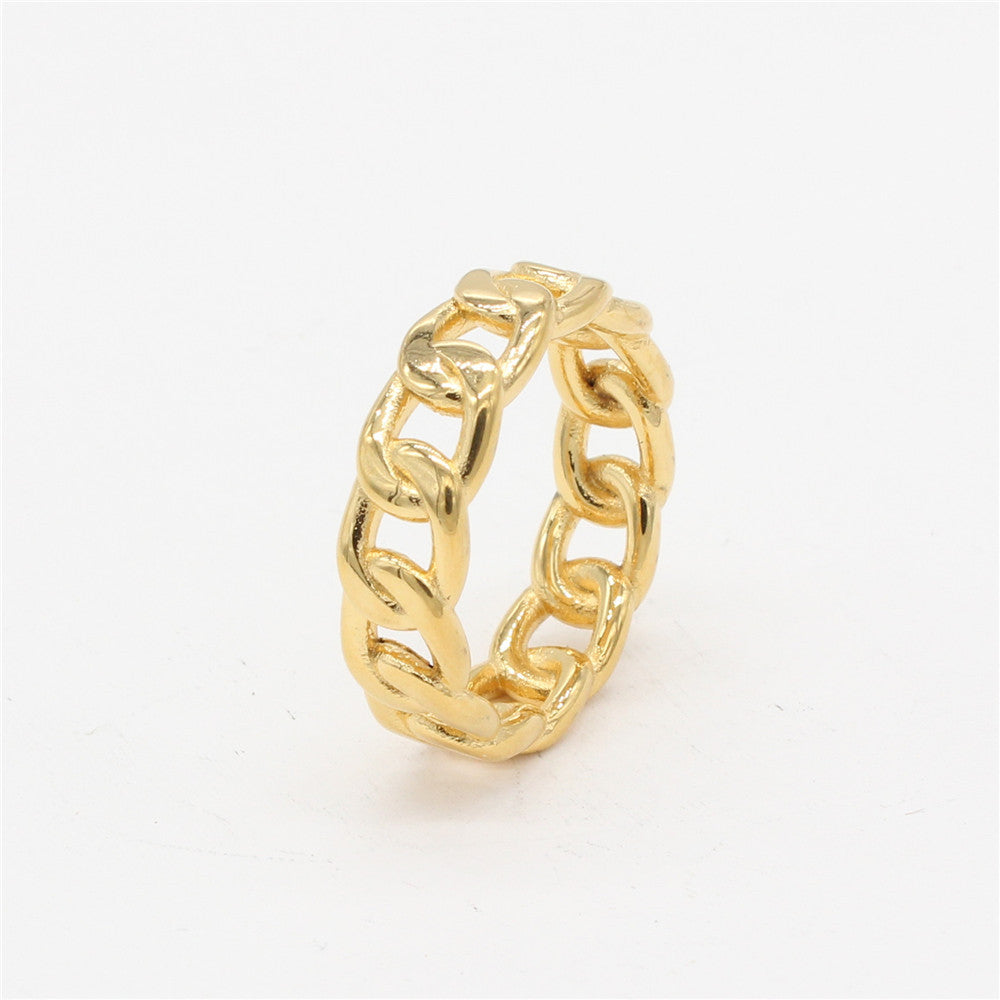 European Style Hip-hop Wind Chain Ring