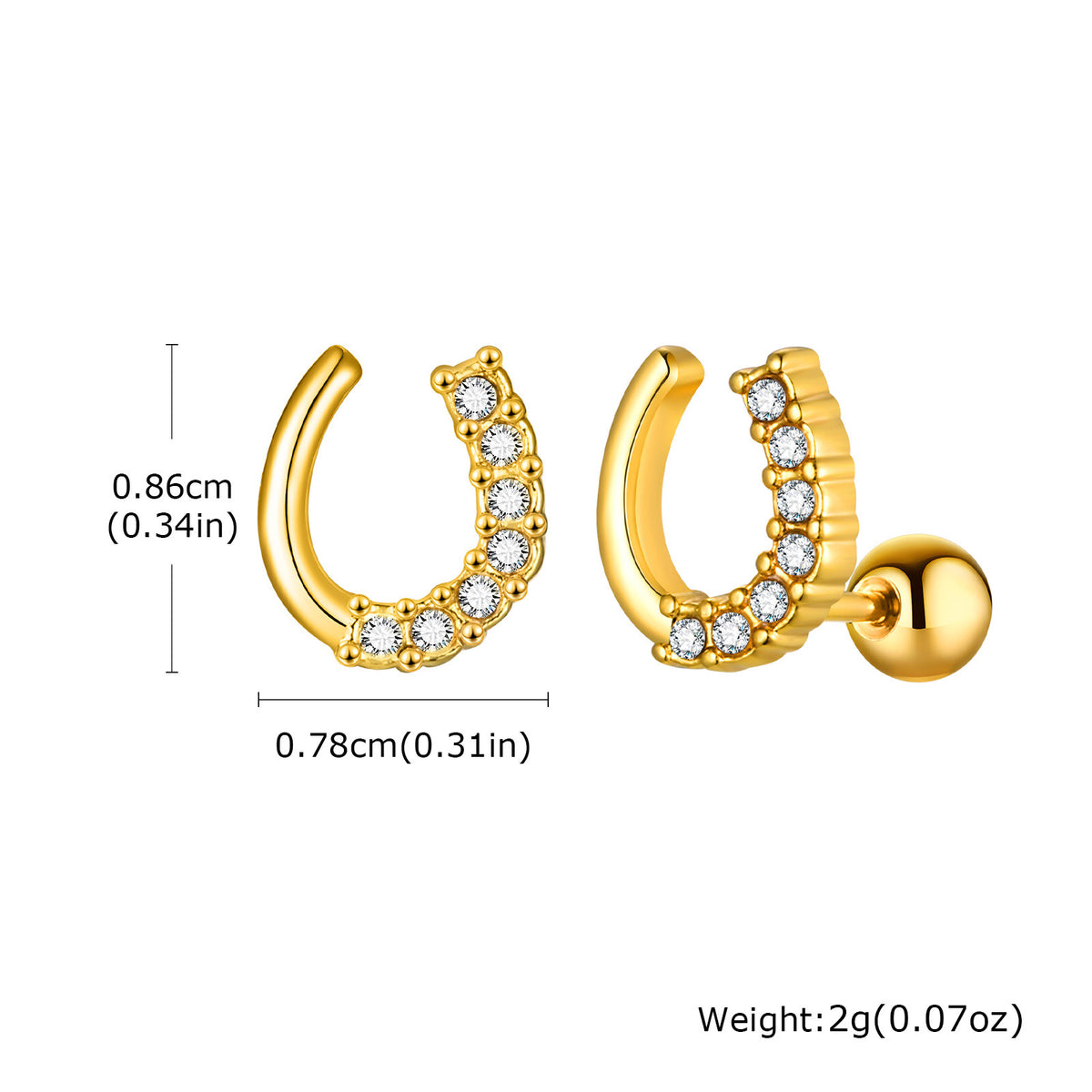 Stainless Steel Zircon Pearl Heart Earrings