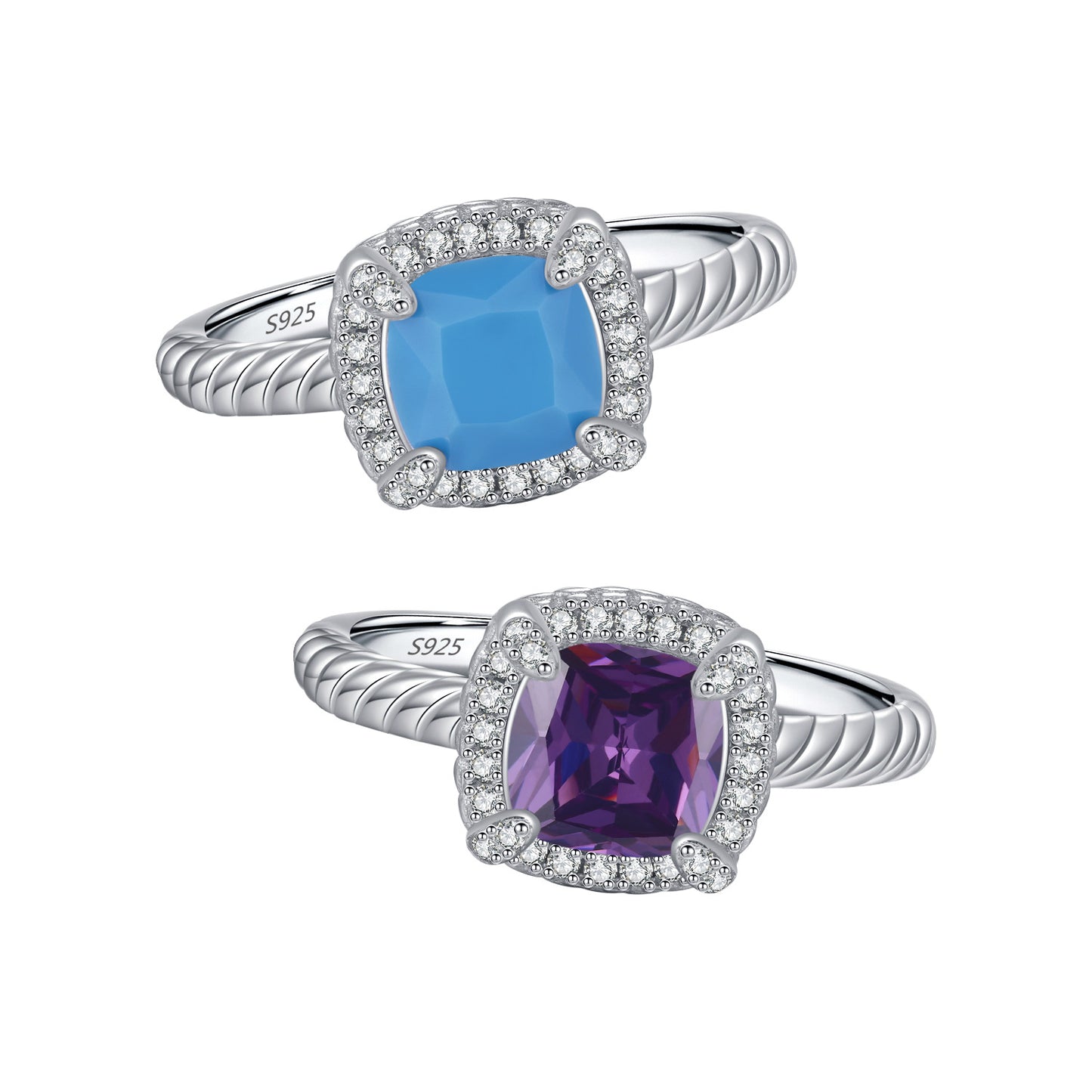 Planderful Gala Fireworks Ring – Stunning Sterling Silver with Turquoise and Zircon